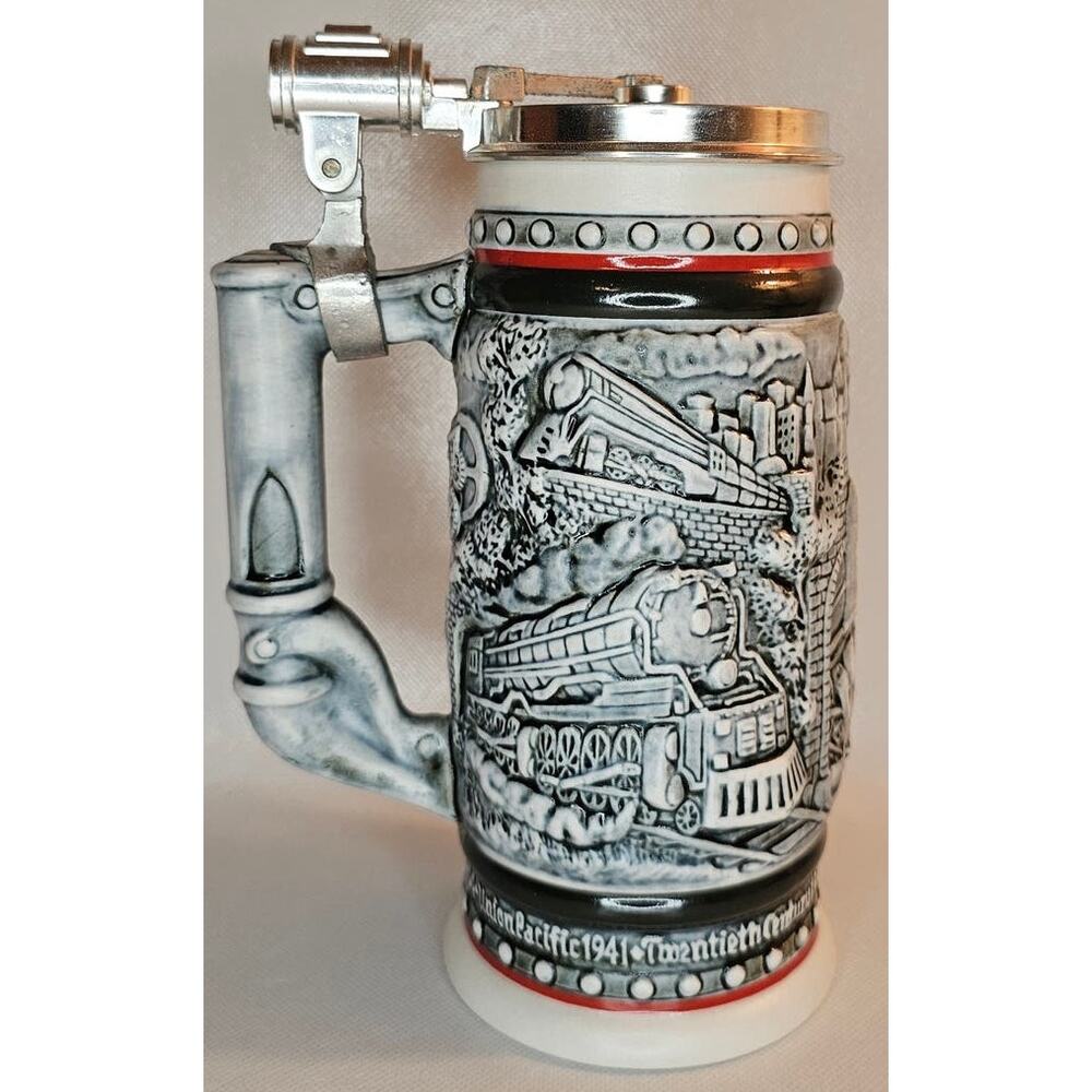 8" Avon Age Of The Iron Horse Ceramic Stein In Original Box